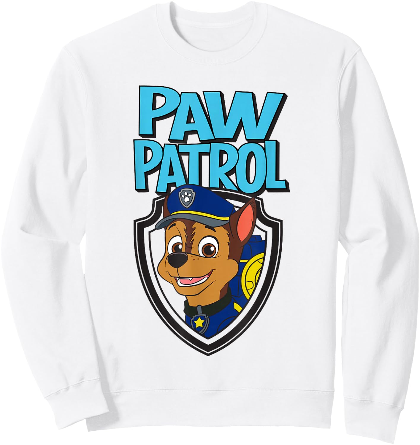 Paw Patrol Chase in Badge Nickelodeon Sweatshirt - Sweatshirt | White