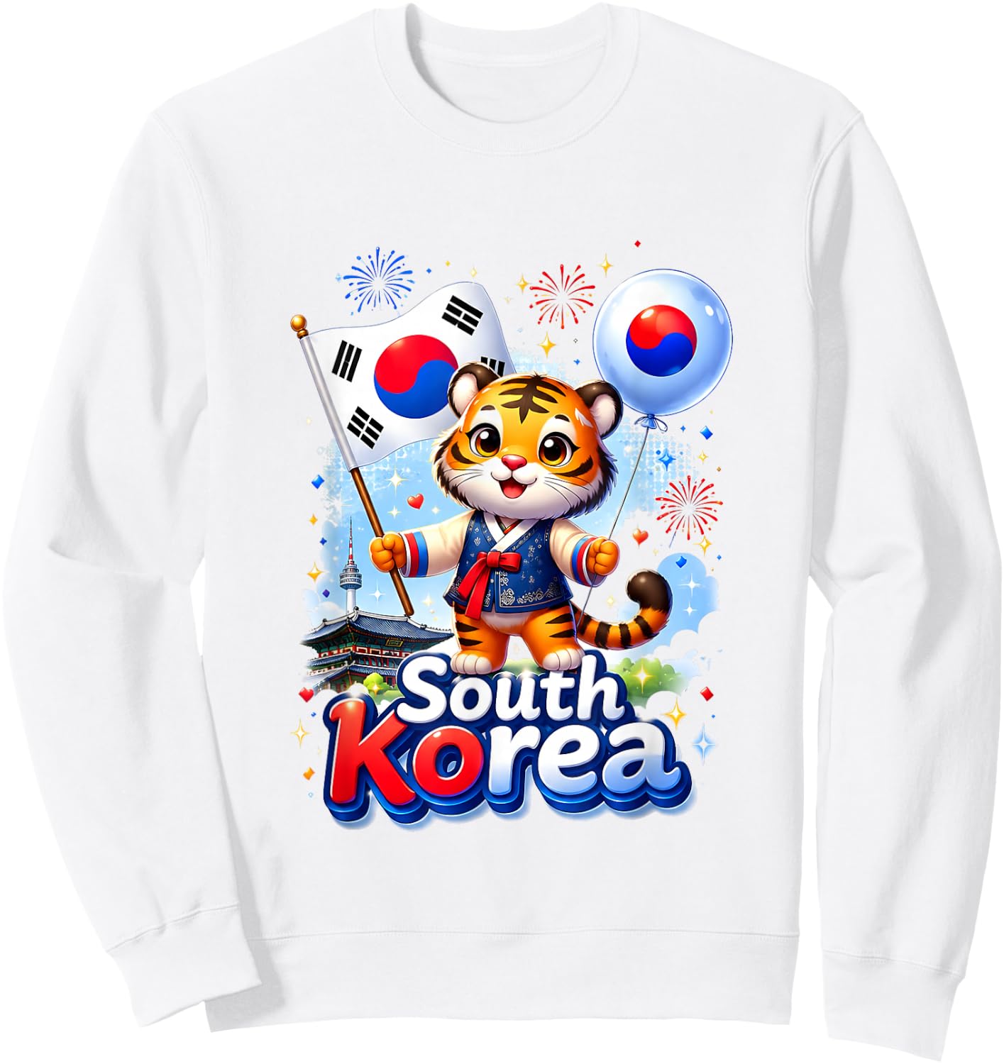 South Korea Korea Flag /Women/Youth/Kid Sweatshirt - Sweatshirt | White
