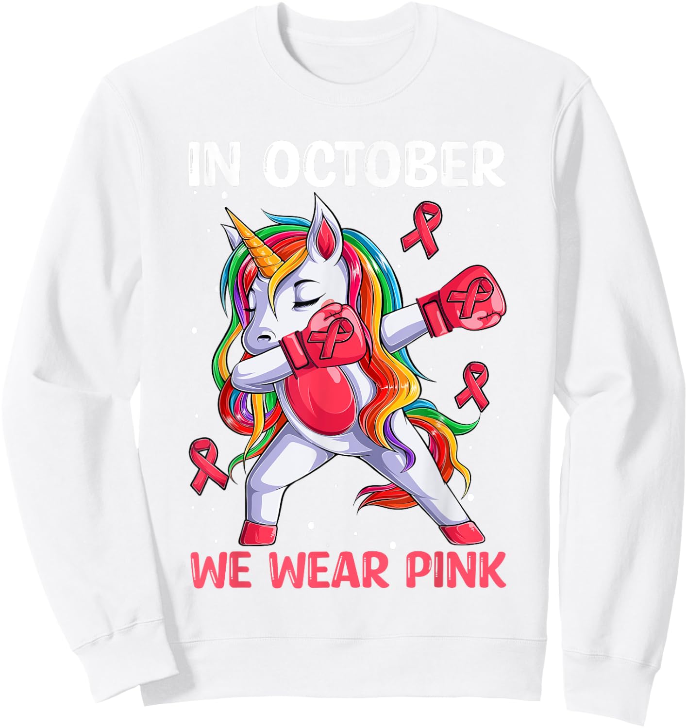 Girls Breast Cancer Shirts Kids Toddlers Sweatshirt - Sweatshirt | White