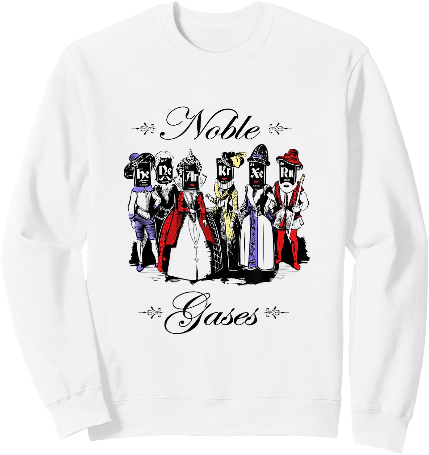 Funny Science - Noble Gases - Men & Women Science Sh Sweatshirt - Sweatshirt | White