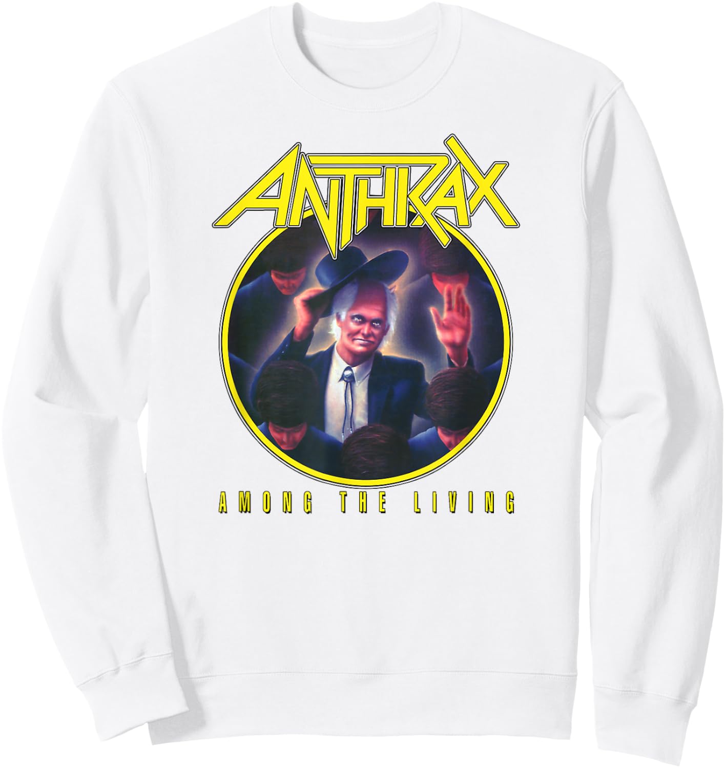 Anthrax – Among The Living Yellow Logo Sweatshirt - Sweatshirt | White