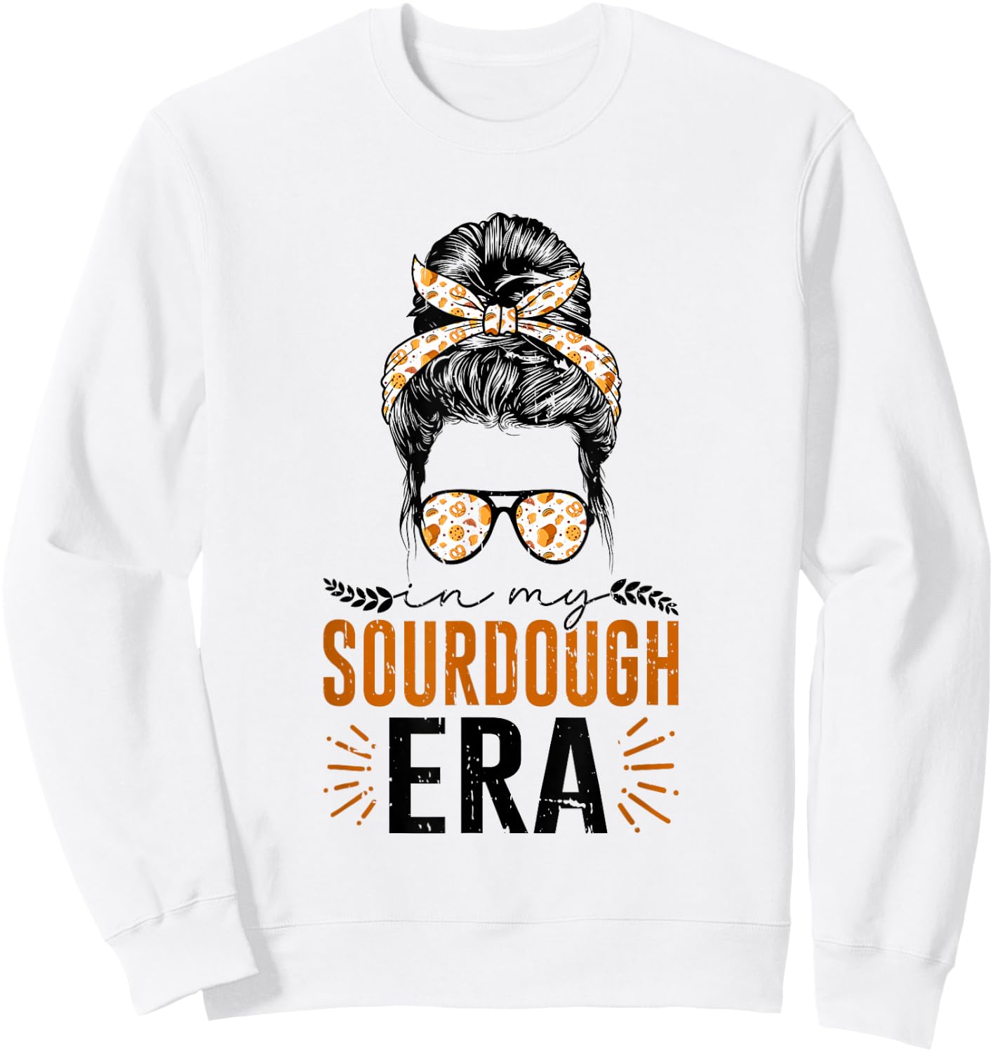 In My Sourdough Era Bread Baking Sourdough Enthusiast Sweatshirt - Sweatshirt | White