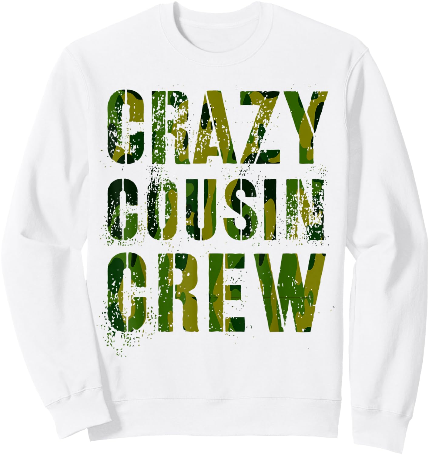 CRAZY COUSIN CREW Camo Funny Mawmaw Pawpaw Reeducation Sweatshirt - Sweatshirt | White