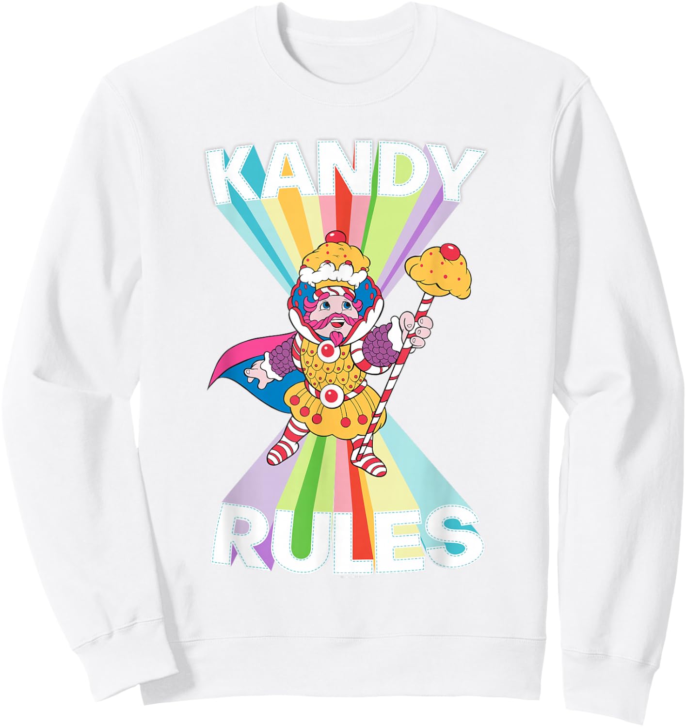 Candy Land Kandy King Rules Sweatshirt - Sweatshirt | White