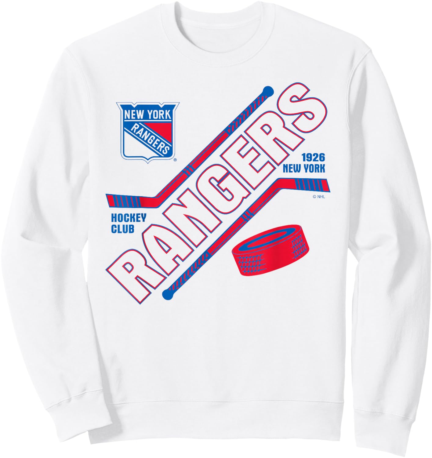 New York Rangers Force White Officially Licensed Sweatshirt - Sweatshirt | White