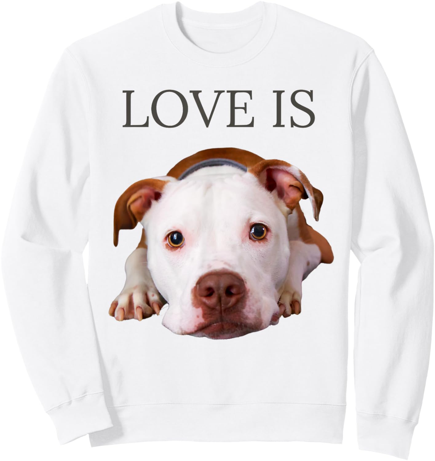 Pitbull Shirt Pittie Mom Dad Bullie Dog Women Men Love Sweatshirt - Sweatshirt | White