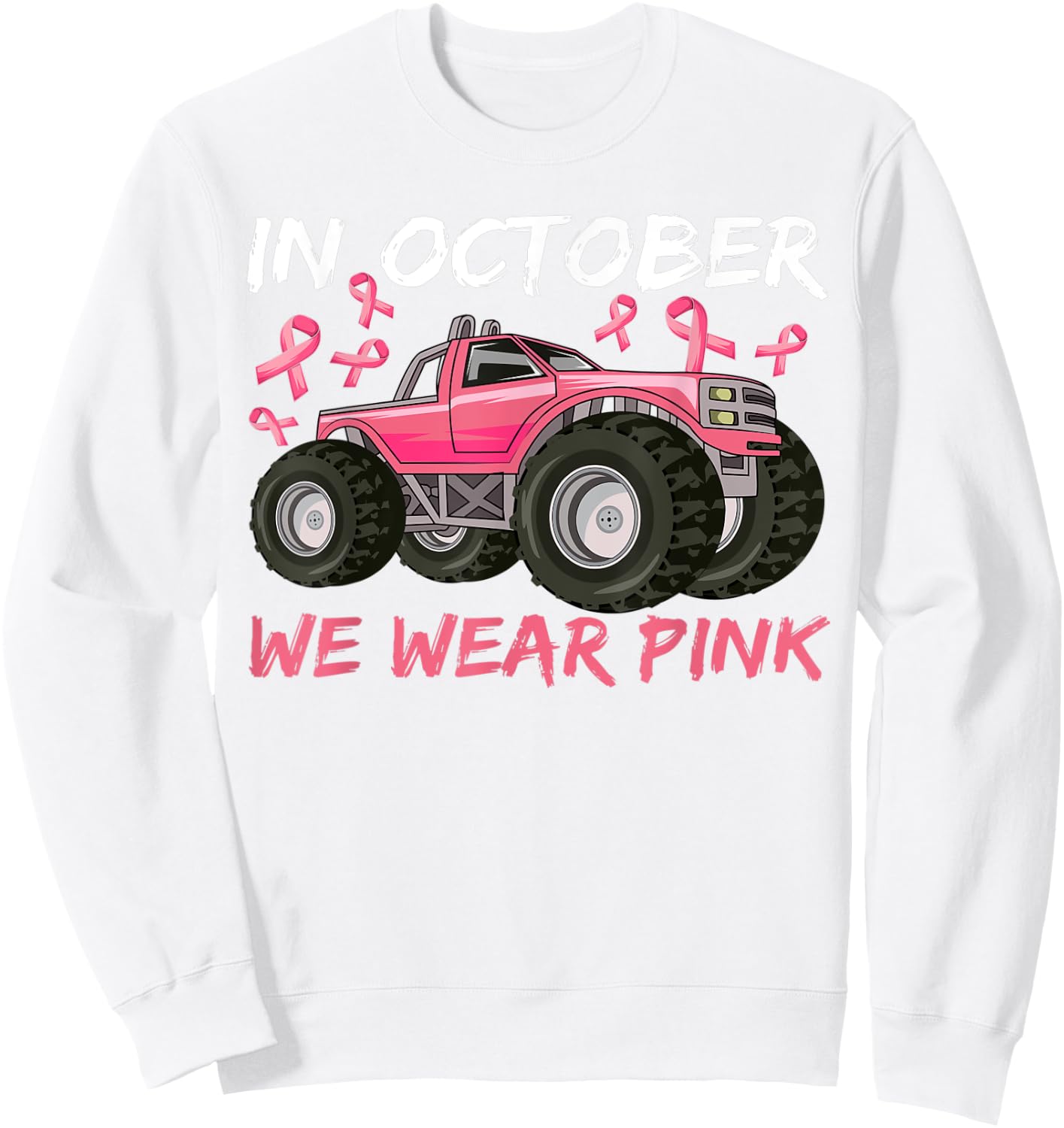 Boys Breast Cancer Shirt, Breast Cancer Shirts for Kids Sweatshirt - Sweatshirt | White