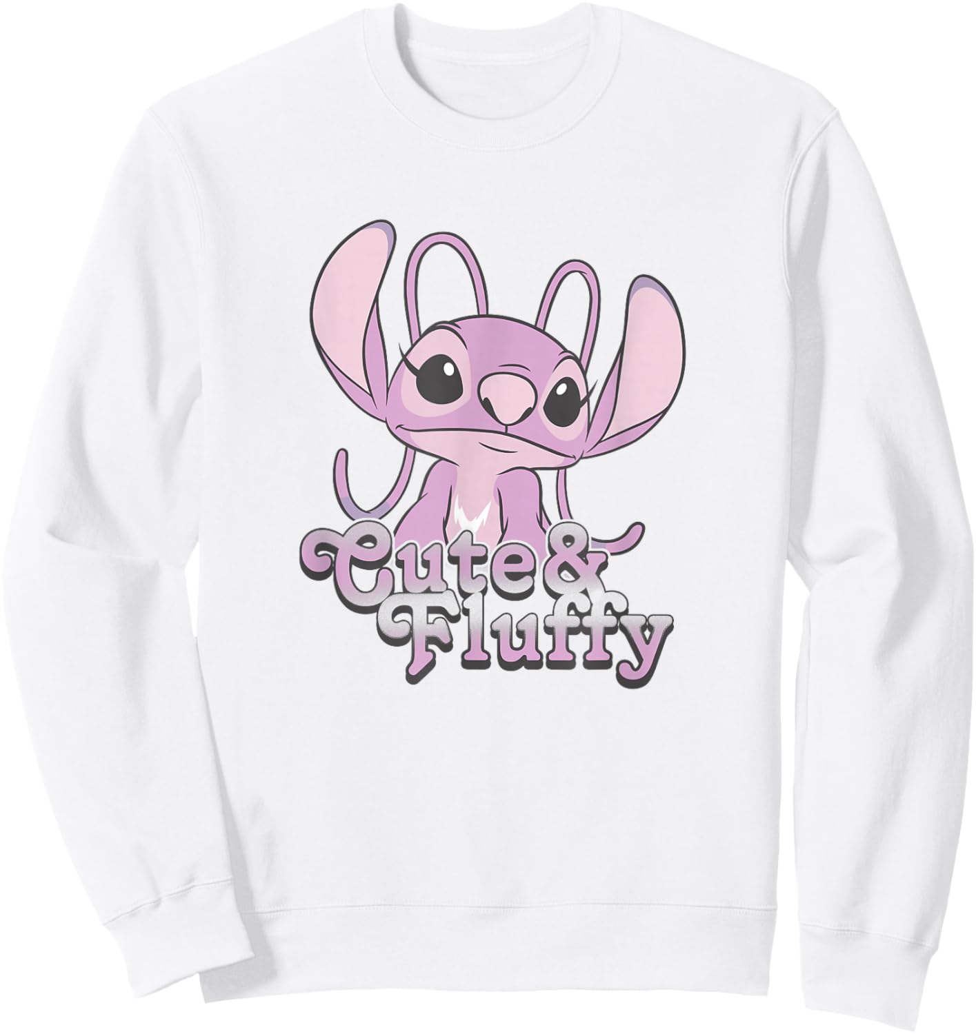 Disney Lilo & Stitch Valentine's Day Angel Cute & Fluffy Sweatshirt - Sweatshirt | White
