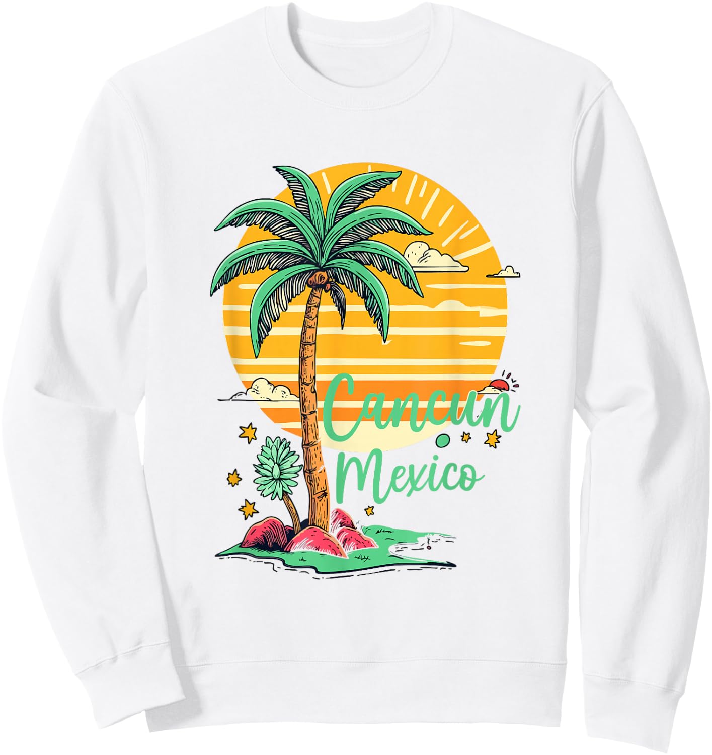 Cancun Mexico Souvenir Family Matching Vacation Men Women Sweatshirt - Sweatshirt | White