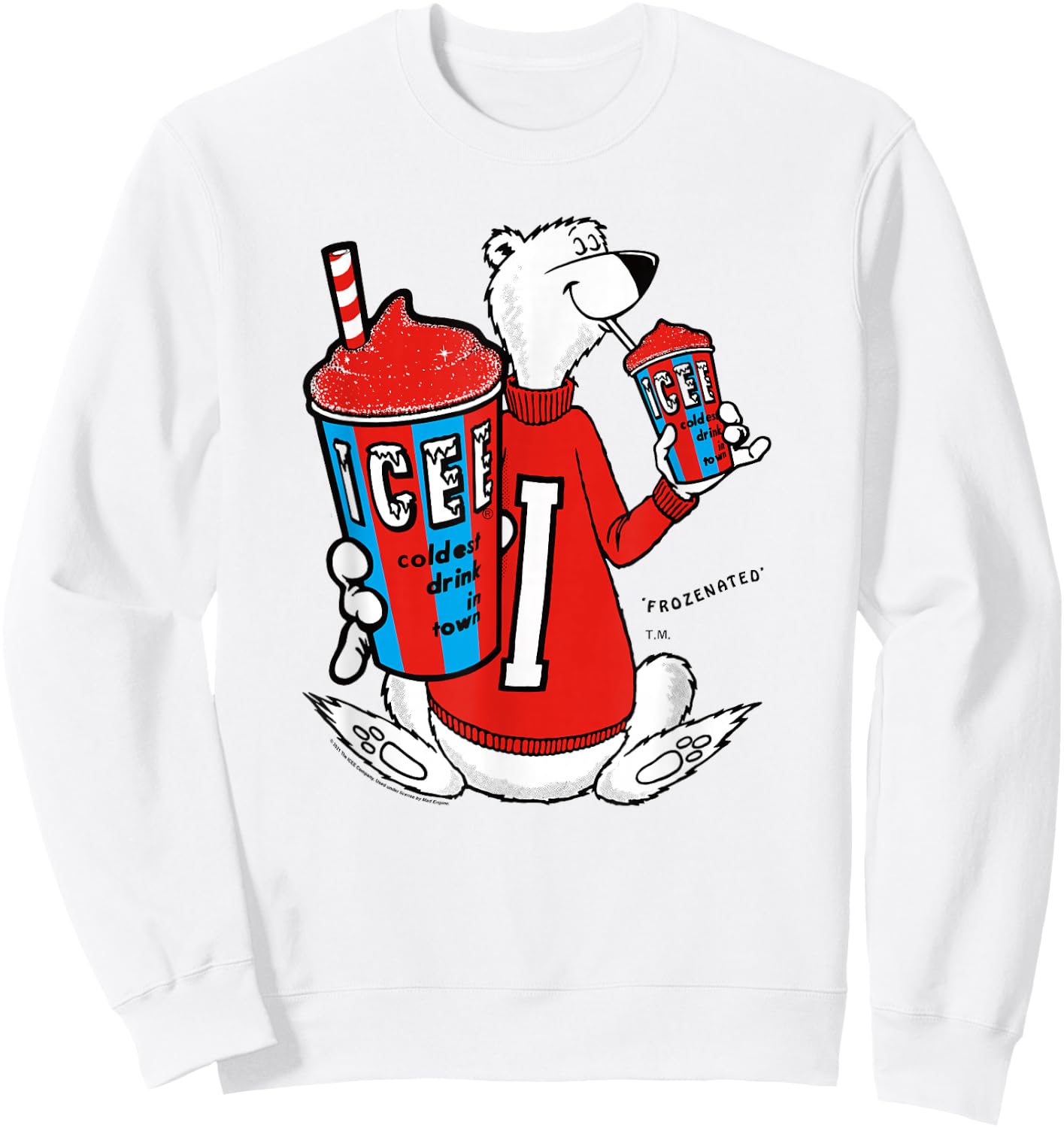 ICEE Bear Classic Coldest Frozen Drink Around Sweatshirt - Sweatshirt | White