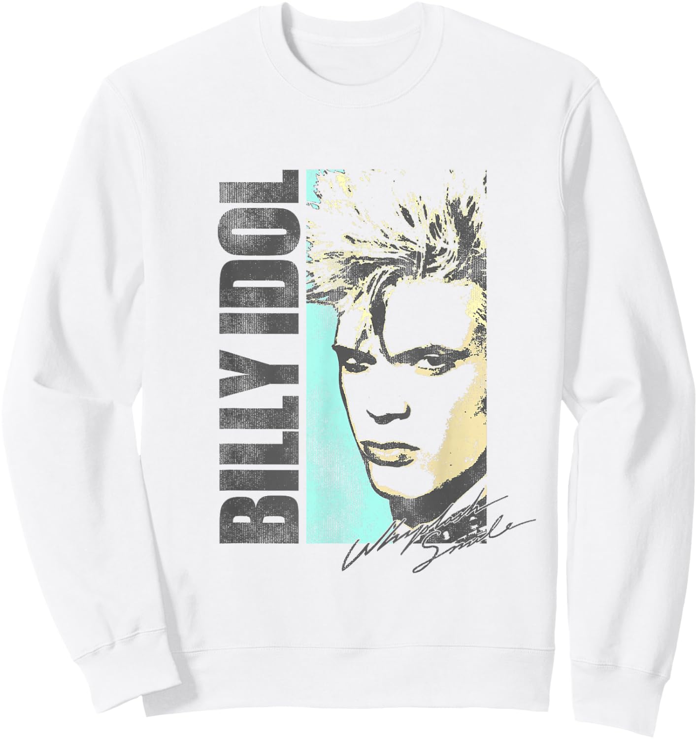 Billy Idol - Whiplash Smile Sweatshirt - Sweatshirt | White