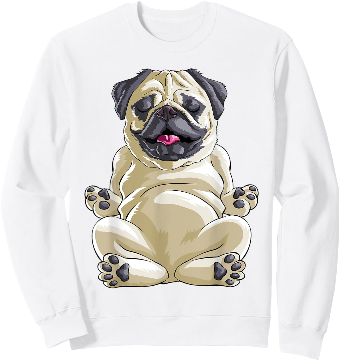 Pug Funny Pet Lover Dog Lover Sweatshirt - Sweatshirt | White