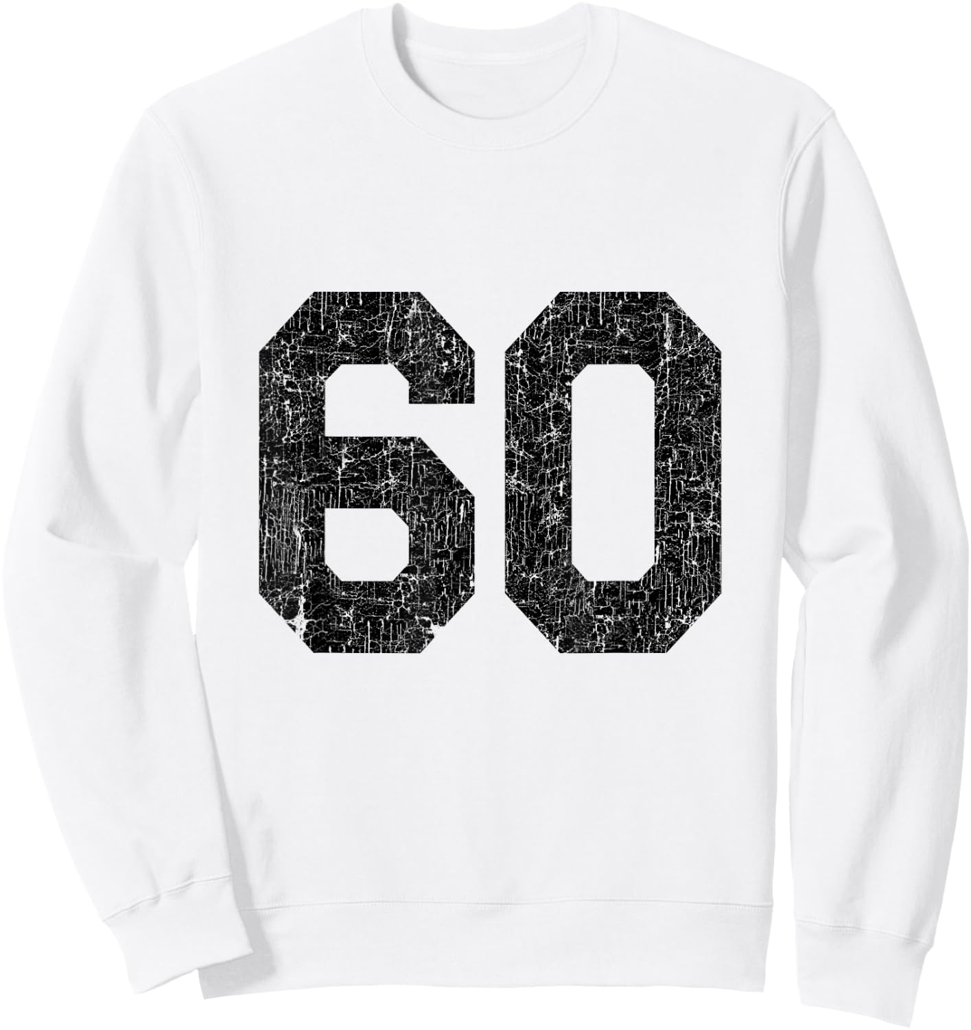 #60 Jersey Uniform Varsity Sports Number, 60th Birthday Sweatshirt - Sweatshirt | White