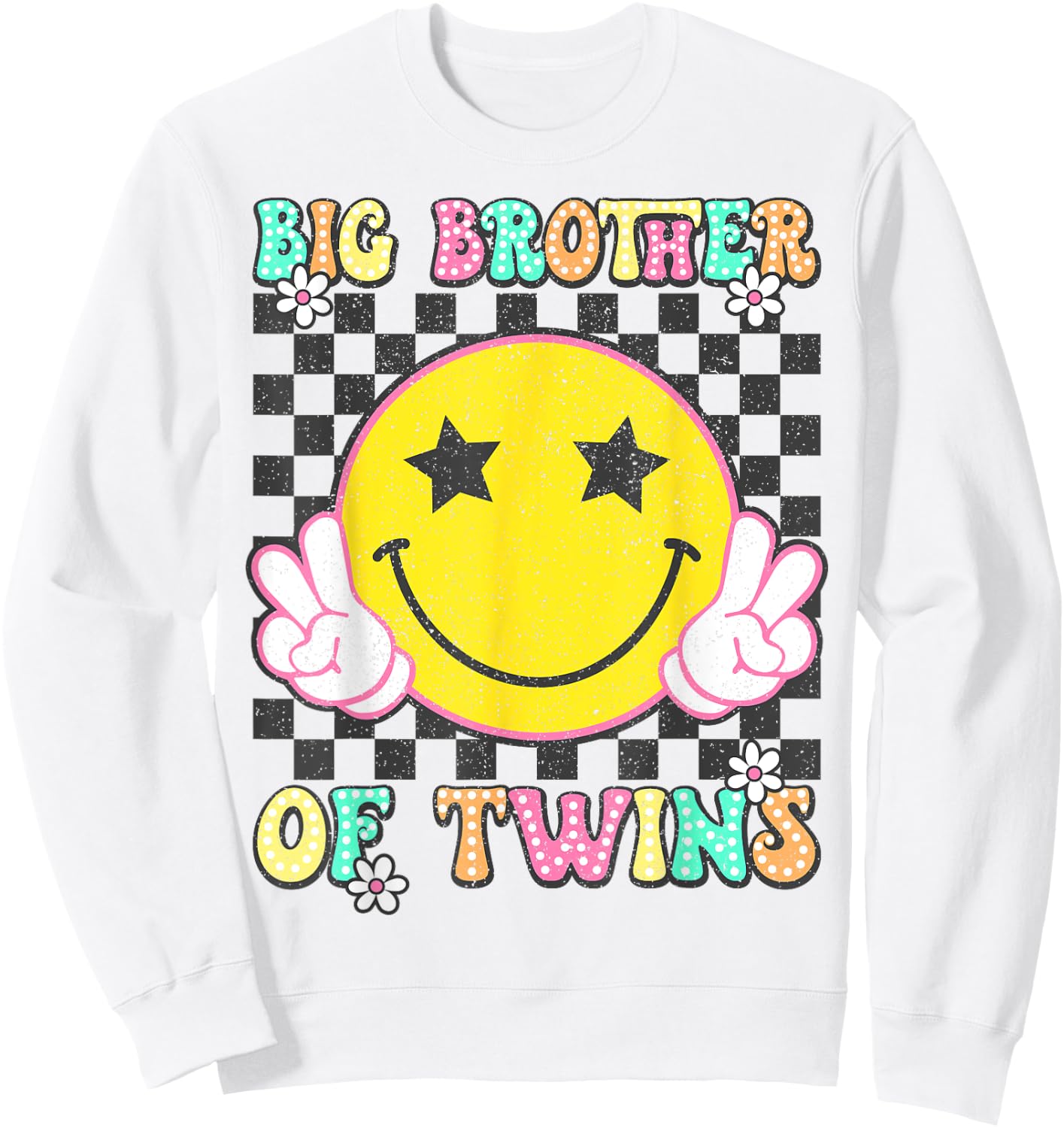 Big Brother Of Twins Older Brother of Twin Announcement Sweatshirt - Sweatshirt | White