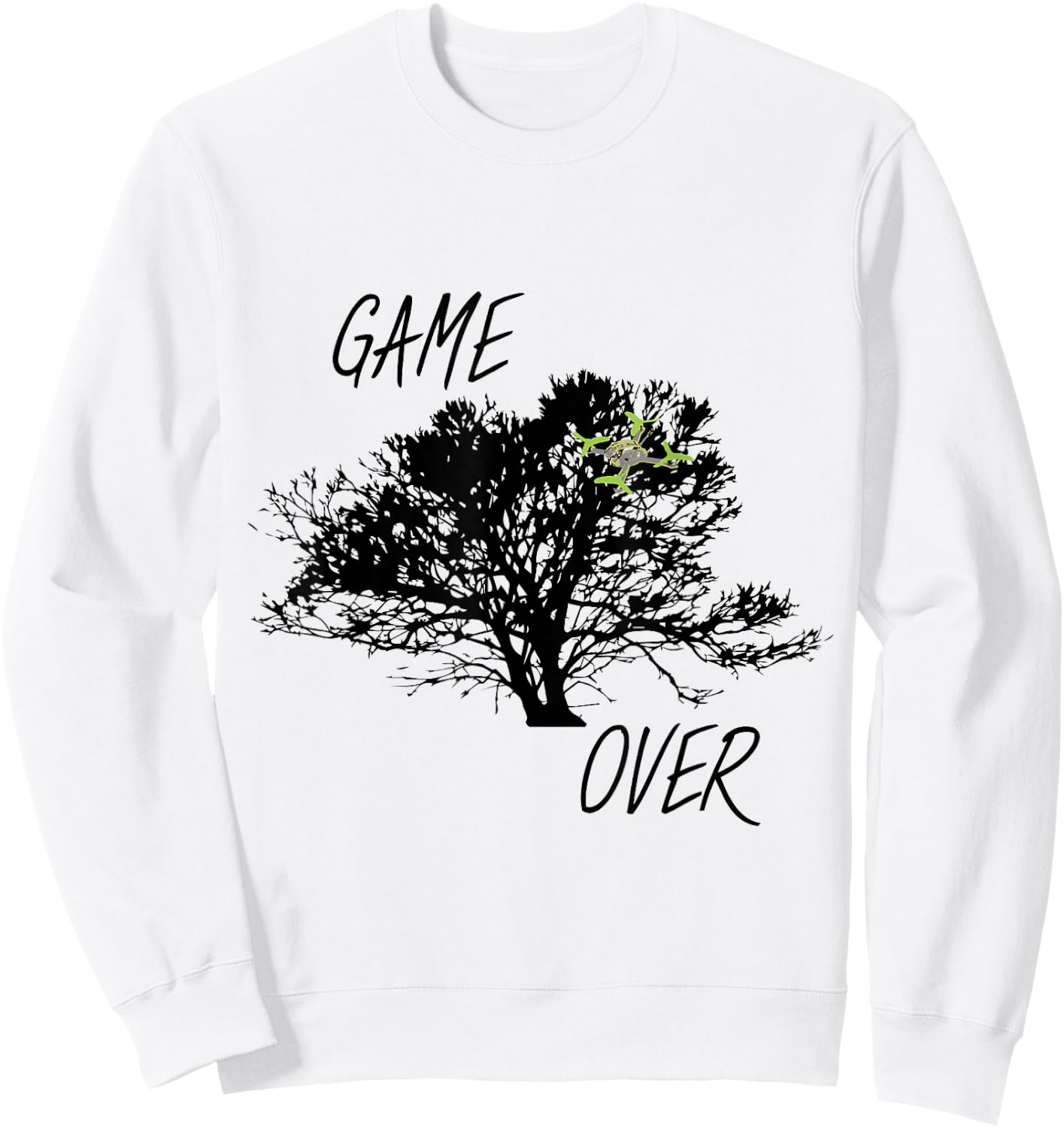 FPV Drone in tree game over Sweatshirt - Sweatshirt | White