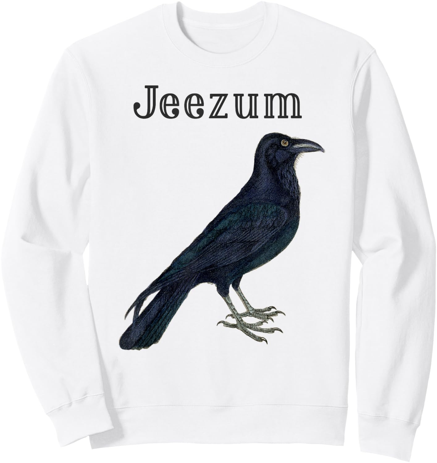Jeezum Crow , Adult, Men, Women, Youth, Kids Sweatshirt - Sweatshirt | White