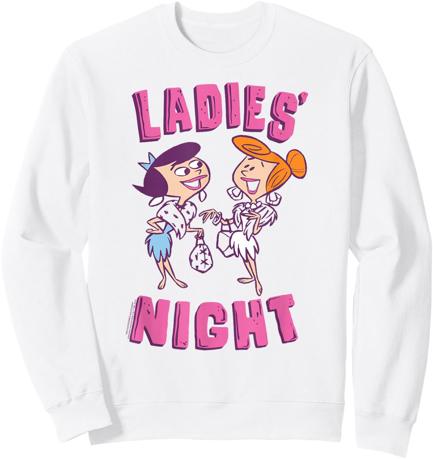 The Flintstones Betty Wilma Women's Night Sweatshirt - Sweatshirt | White
