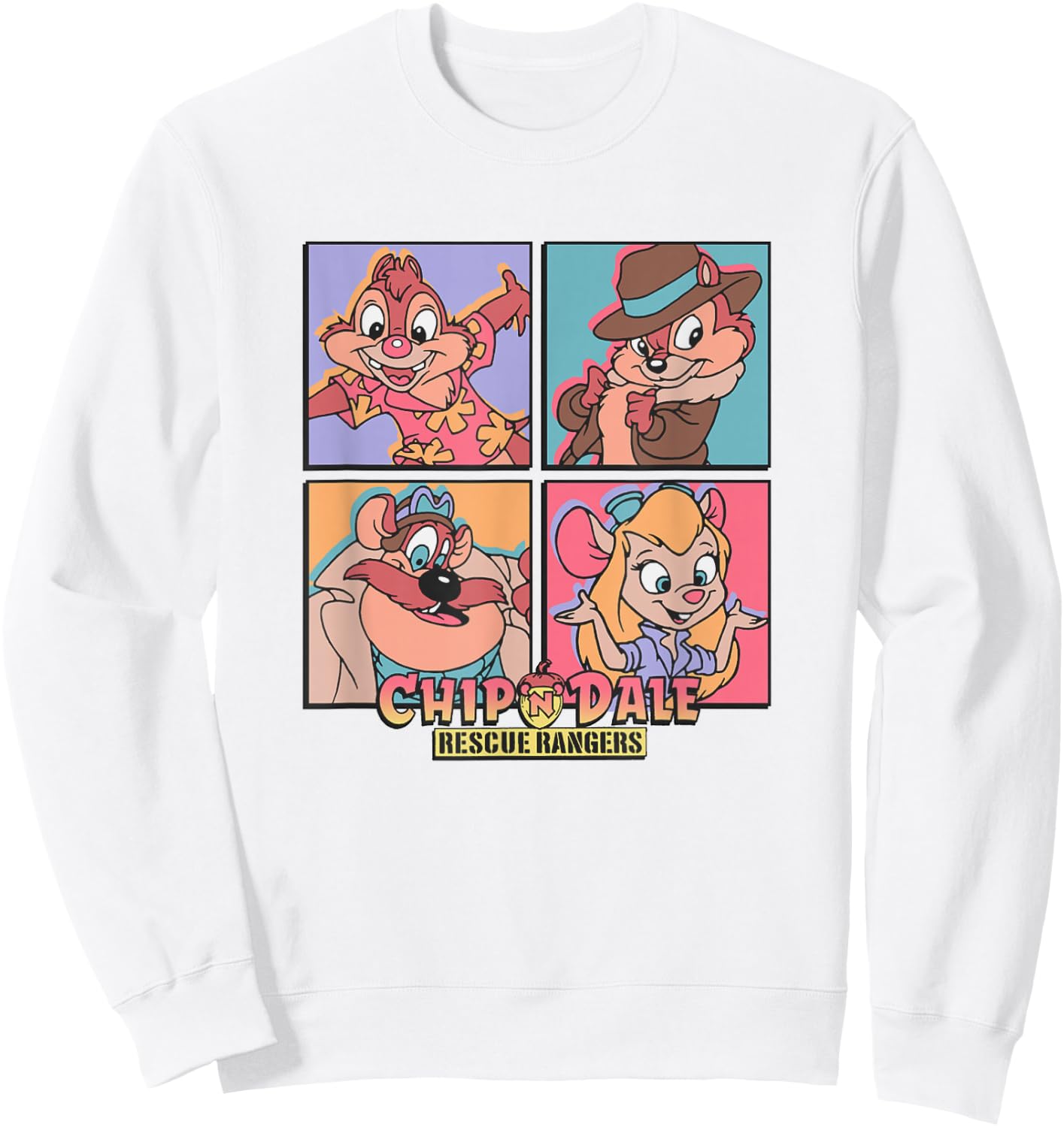 Disney Chip 'n' Dale Rescue Rangers Characters Panels Sweatshirt - Sweatshirt | White