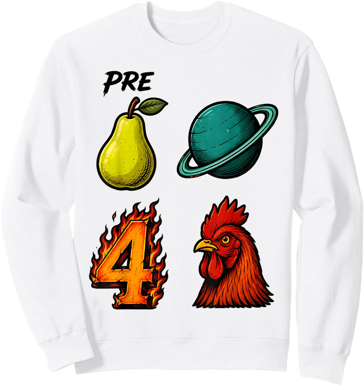 Prepare Uranus for Rooster Clever Adult Humor Design Sweatshirt - Sweatshirt | White