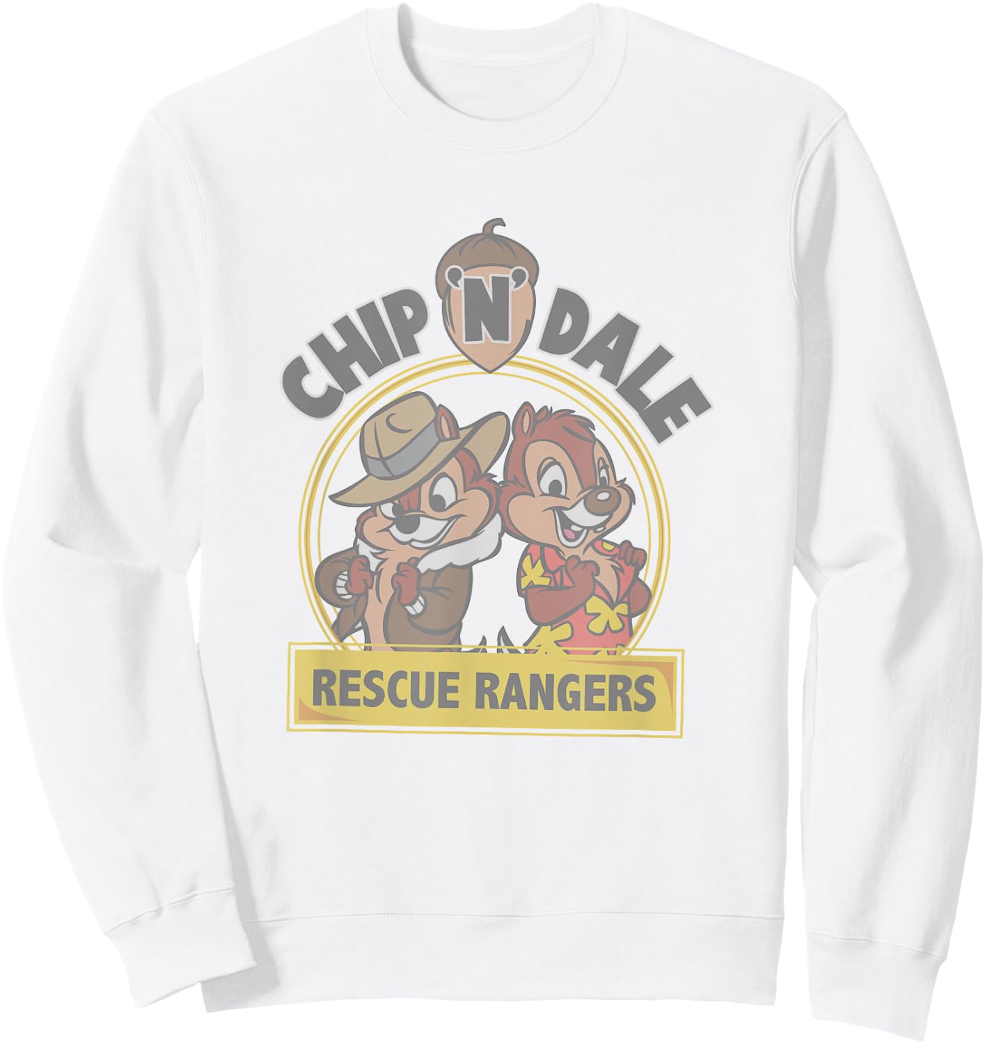 Disney Chip 'n' Dale Rescue Rangers Iconic Logo Sweatshirt - Sweatshirt | White