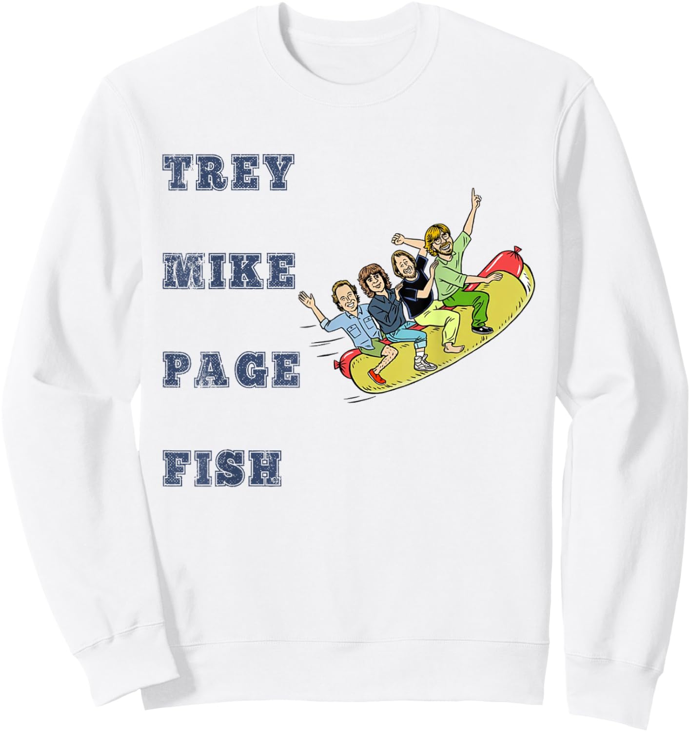 Trey Mike Page Fish Hot Dog Sweatshirt - Sweatshirt | White