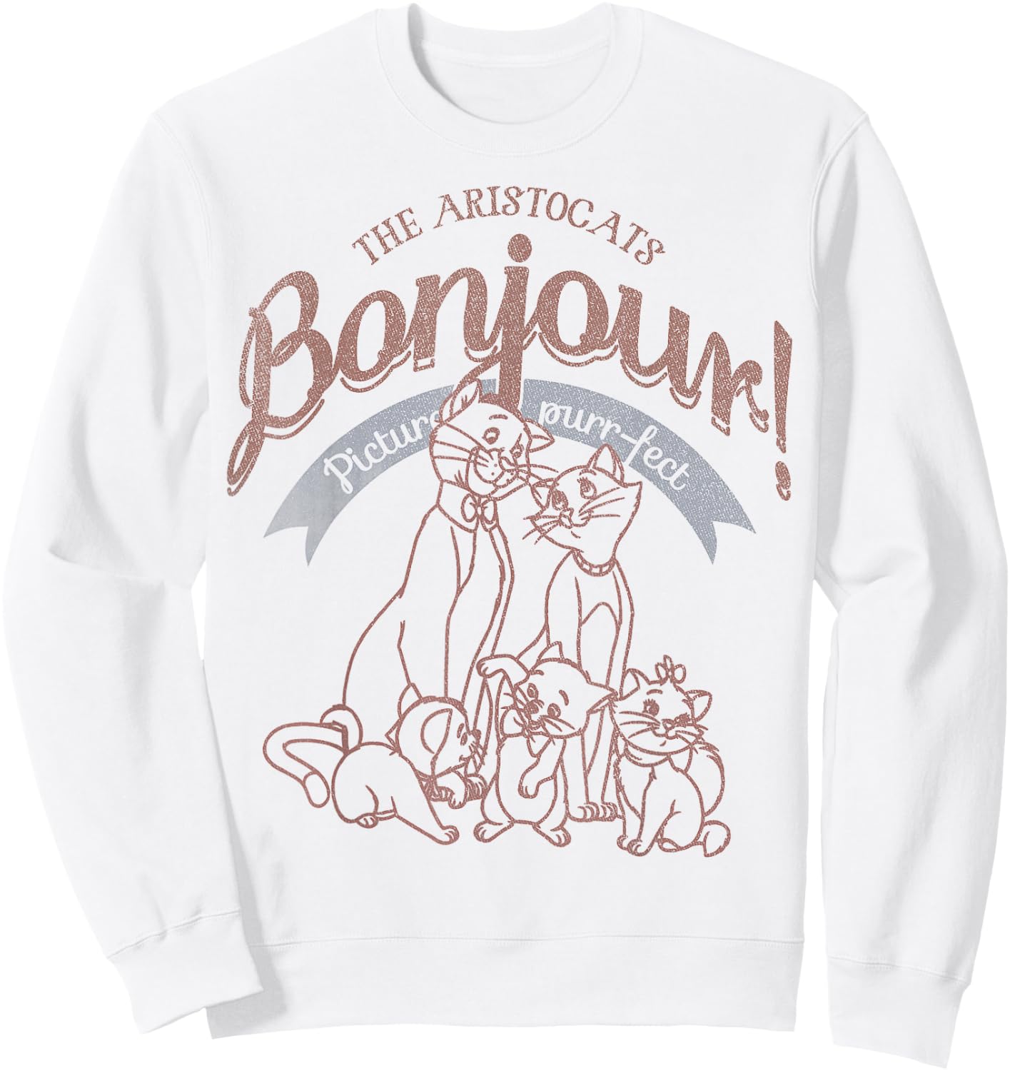 Disney The Aristocats Bojour Picture Purrfect Sweatshirt - Sweatshirt | White