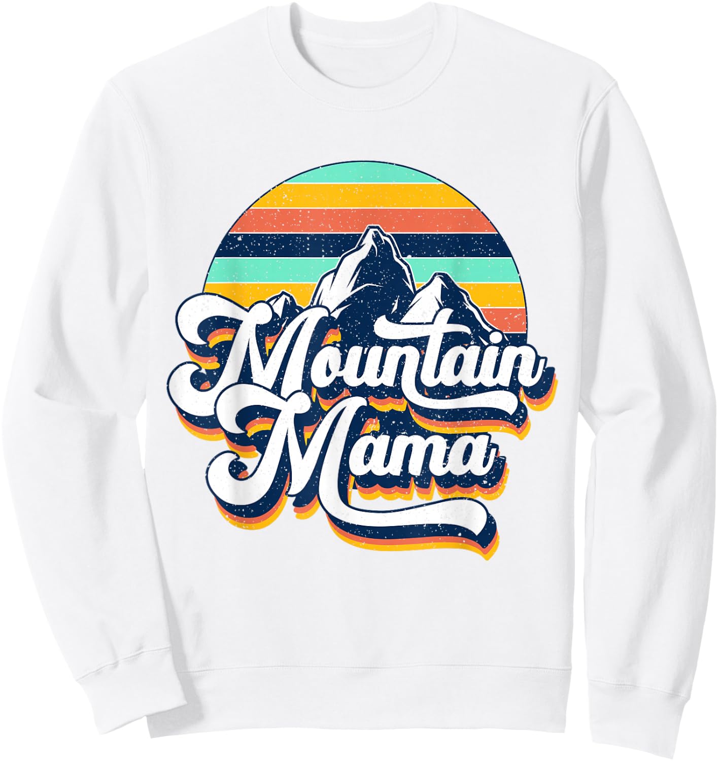 Retro Vintage Mountain Mama Life Cute Mother's Day Sweatshirt - Sweatshirt | White