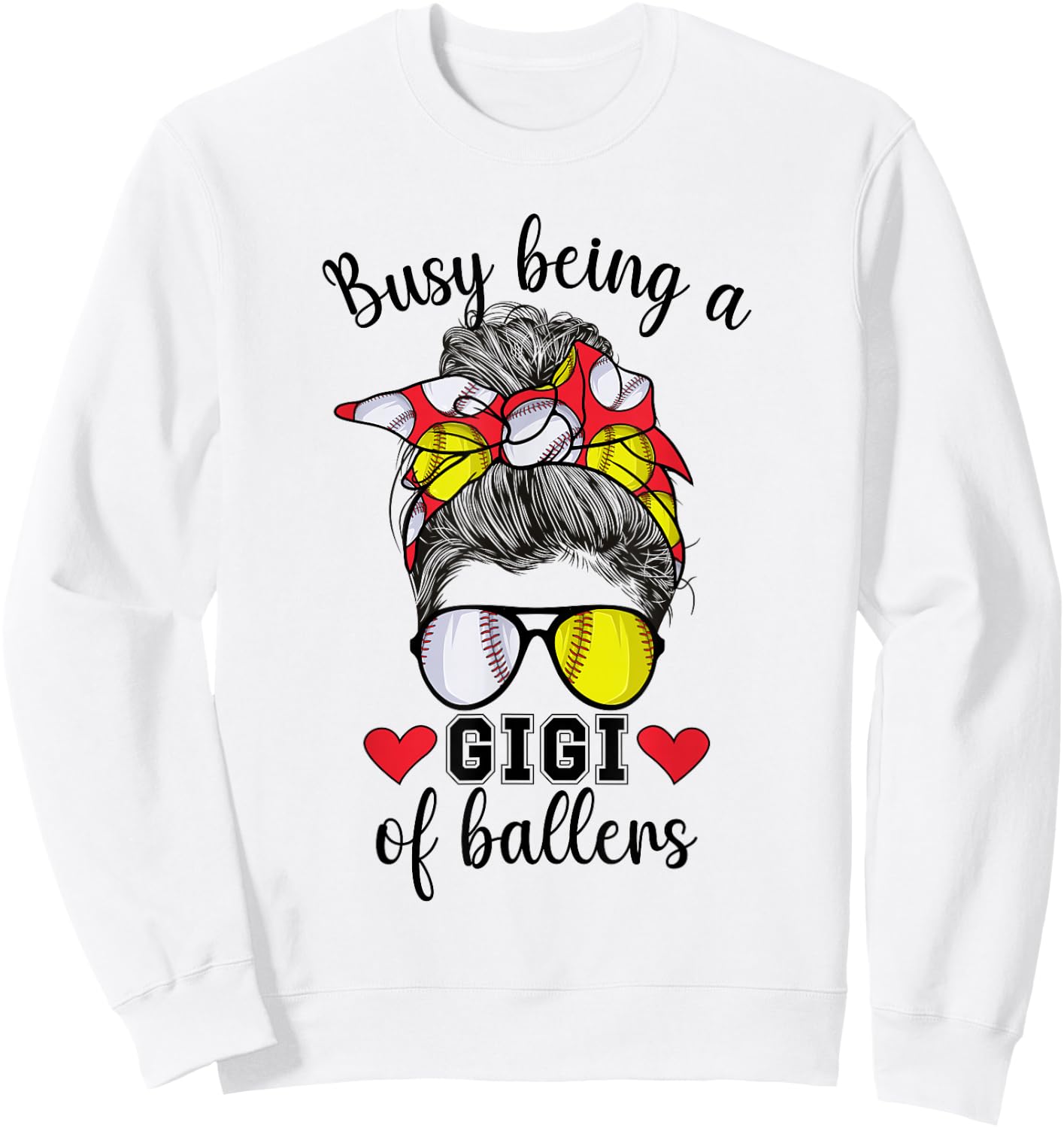 Softball Baseball Gigi Of Ballers Baseball Softball Gigi Sweatshirt - Sweatshirt | White