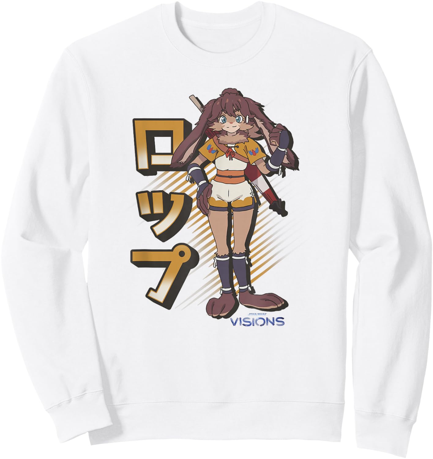 Star Wars Visions Lop And Ocho Kanji Poster Sweatshirt - Sweatshirt | White