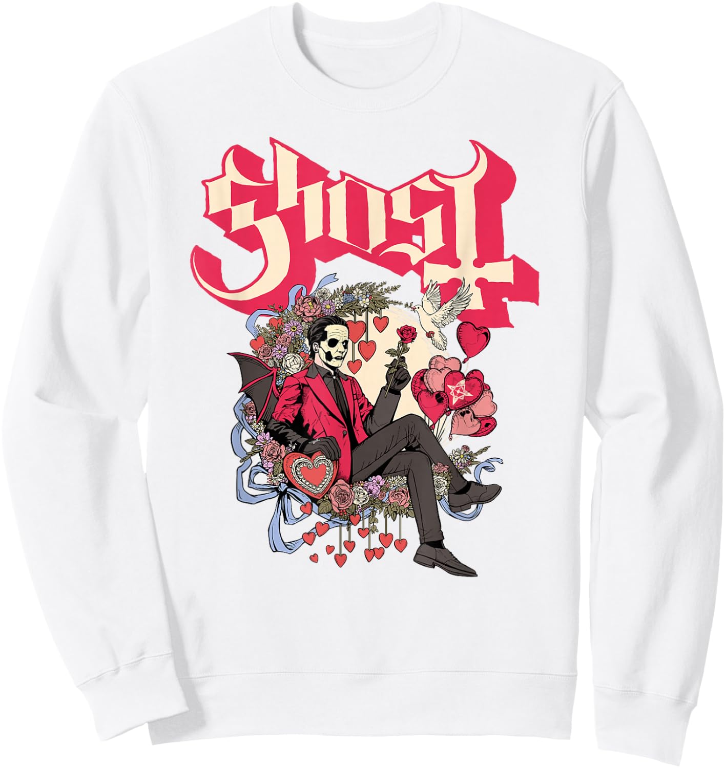 Ghost - Papa Cupid Valentine's Day Sweatshirt - Sweatshirt | White