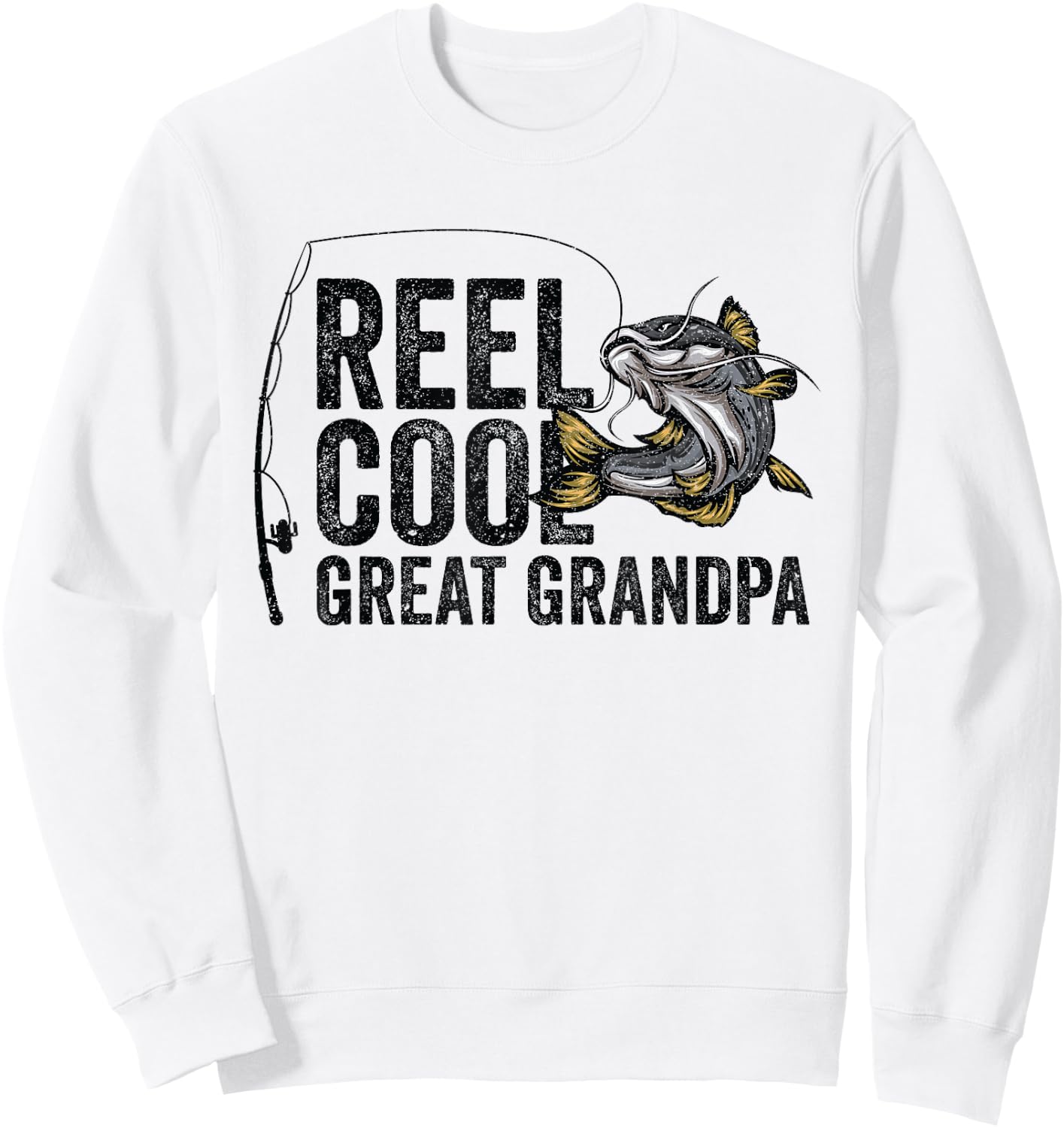 Reel Cool Great Grandpa Angling Angler Fisherman Fishing Sweatshirt - Sweatshirt | White