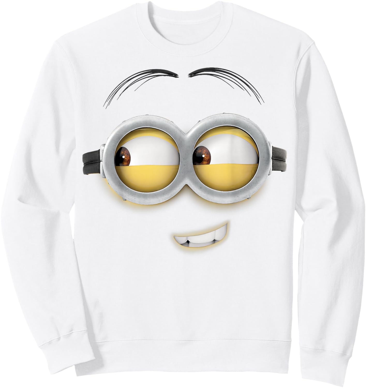 Despicable Me Minions Dave Side Smile Graphic Sweatshirt - Sweatshirt | White