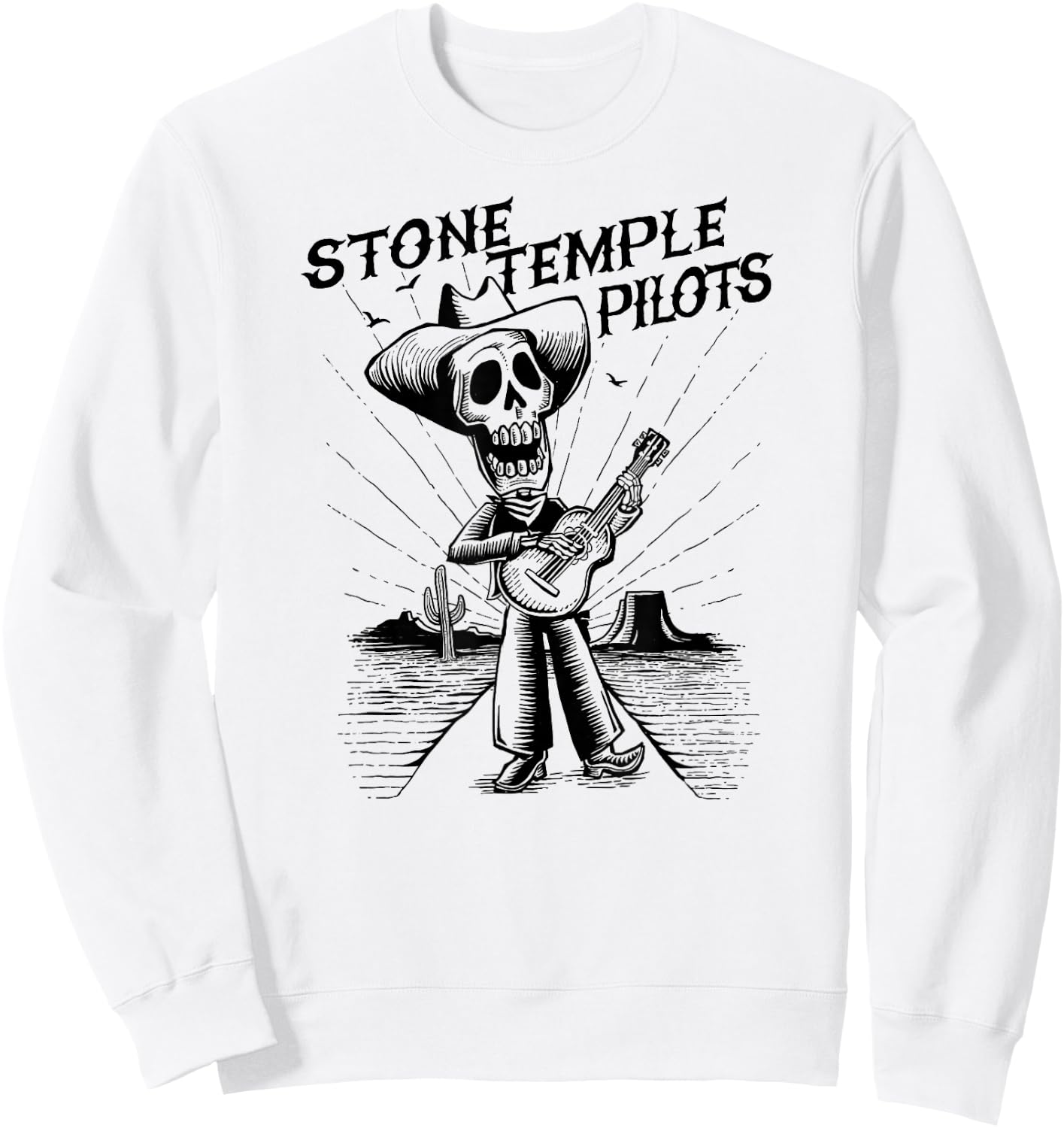Stone Temple Pilots – Skeleton Day of the Dead Sweatshirt - Sweatshirt | White