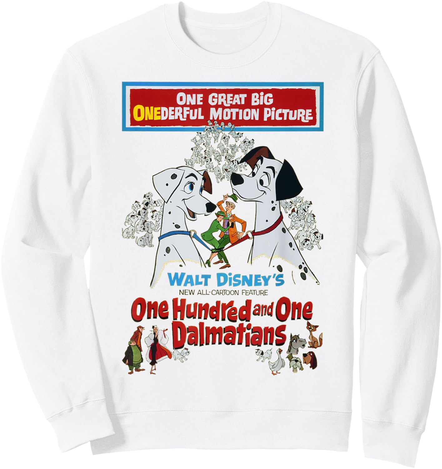 Disney 101 Dalmatians Classic Poster Sweatshirt - Sweatshirt | White
