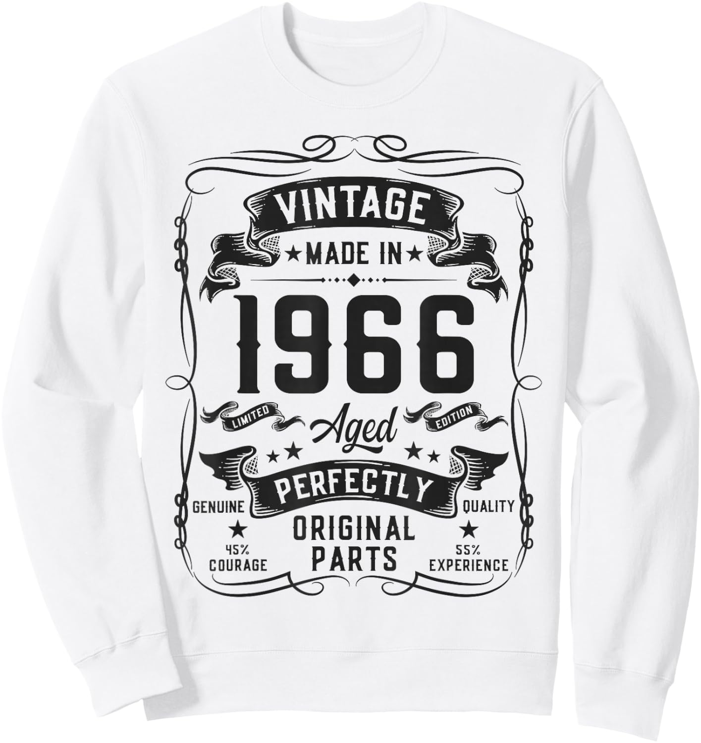 Vintage 1966 60yr 60th Birthday Gifts 60 Years Old Sweatshirt - Sweatshirt | White