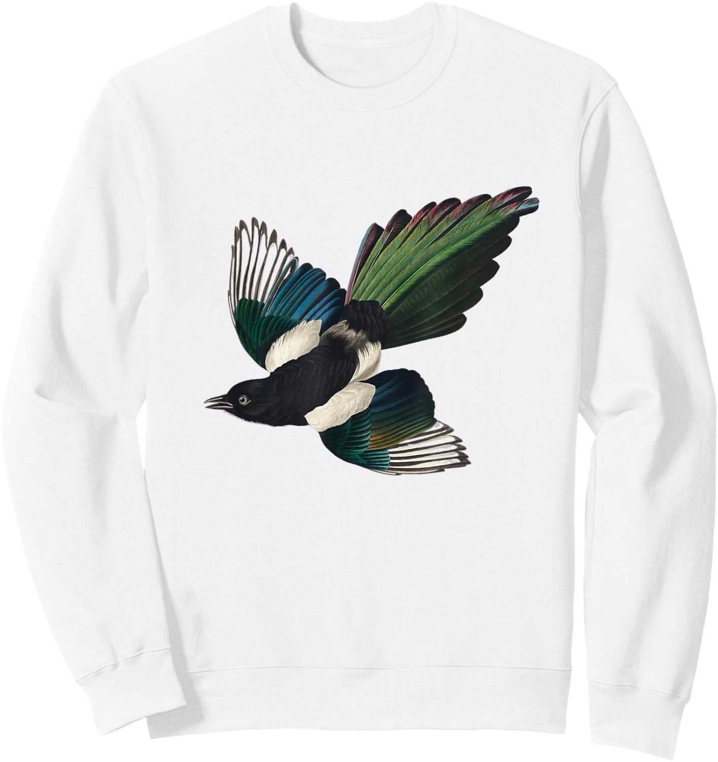 Magpie Bird Sweatshirt - Sweatshirt | White