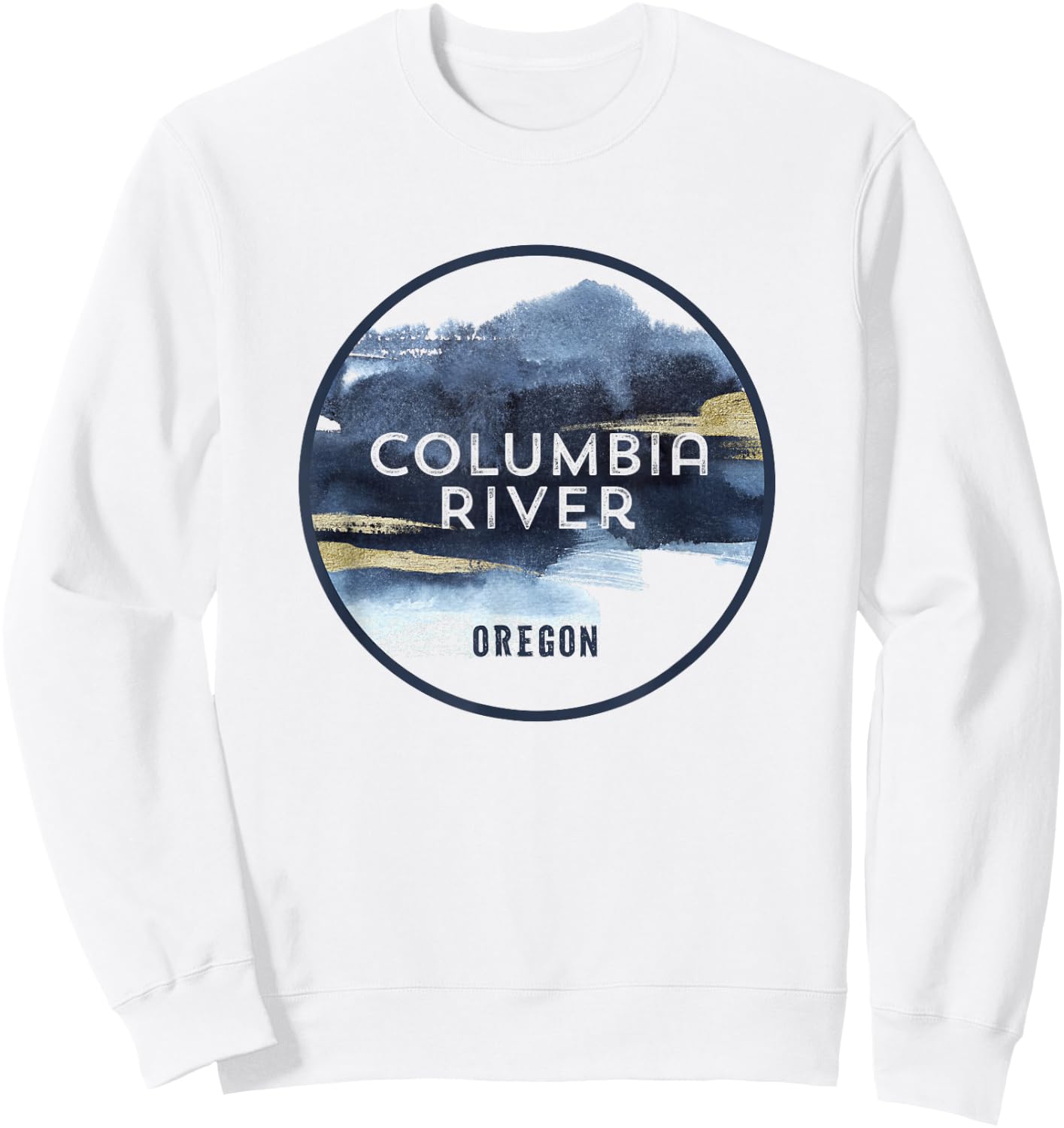 Columbia River Oregon Watercolour Souvenir Sweatshirt - Sweatshirt | White