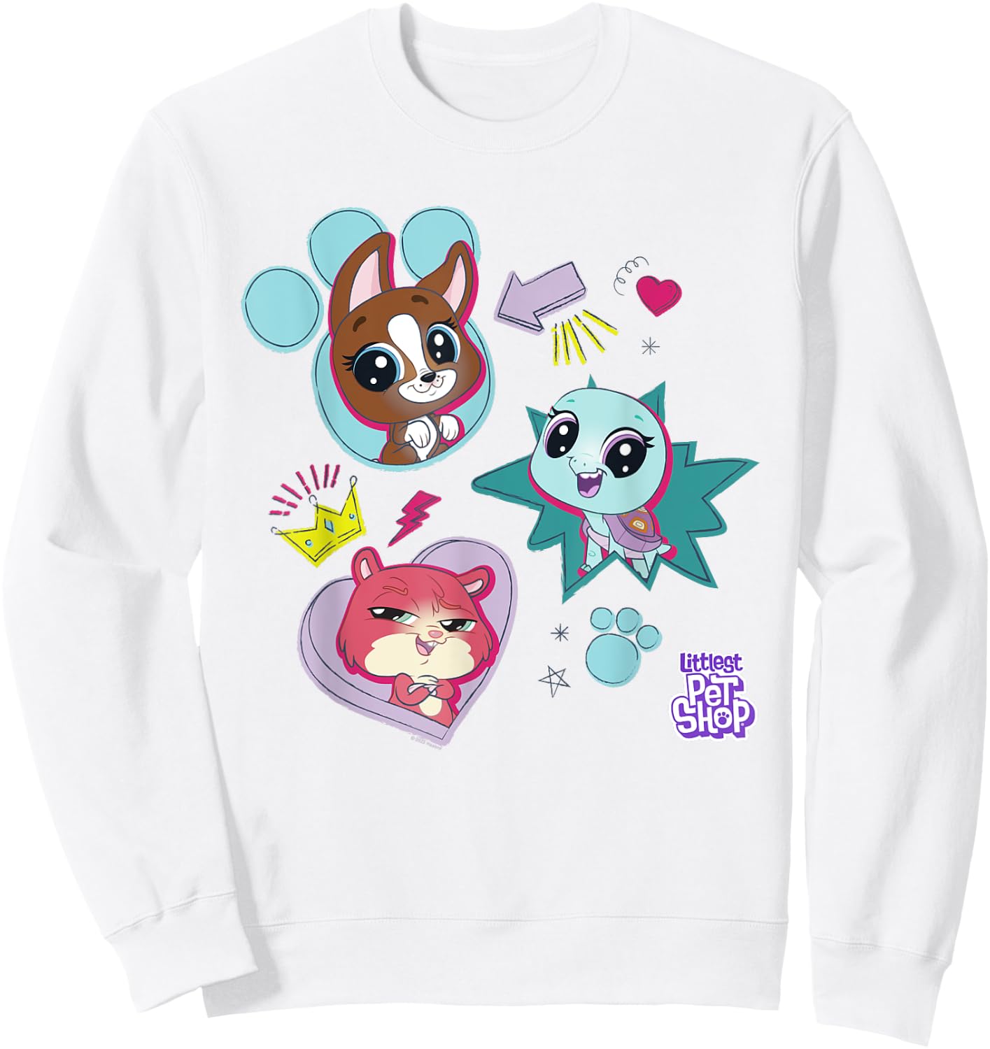 Littlest Pet Shop Pawsitively Cute Group Sweatshirt - Sweatshirt | White