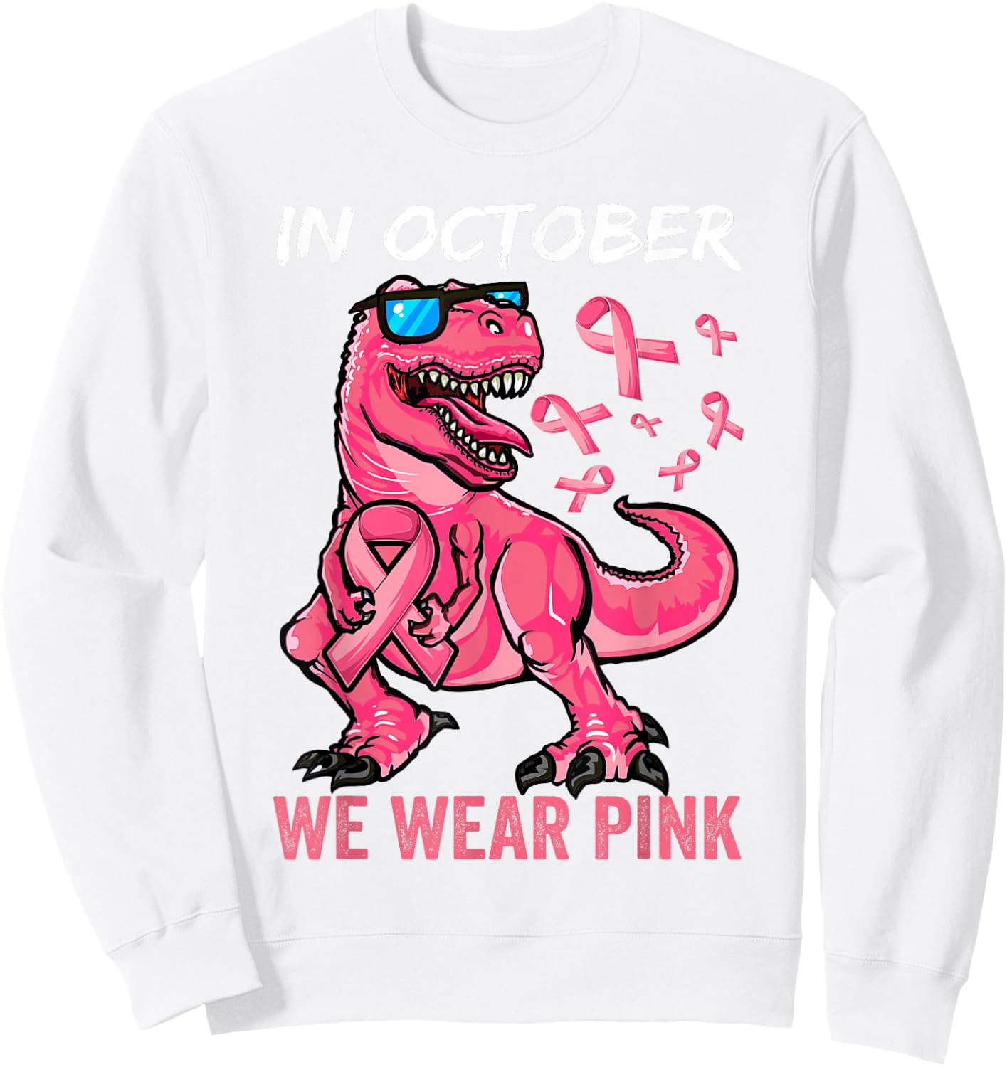 Breast Cancer Shirt for Boys, Breast Cancer Shirts for Kids Sweatshirt - Sweatshirt | White