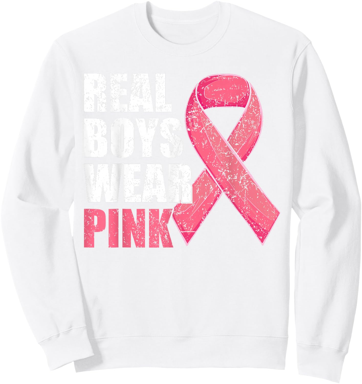 Breast Cancer Shirt for Boys Kids Toddlers Sweatshirt - Sweatshirt | White