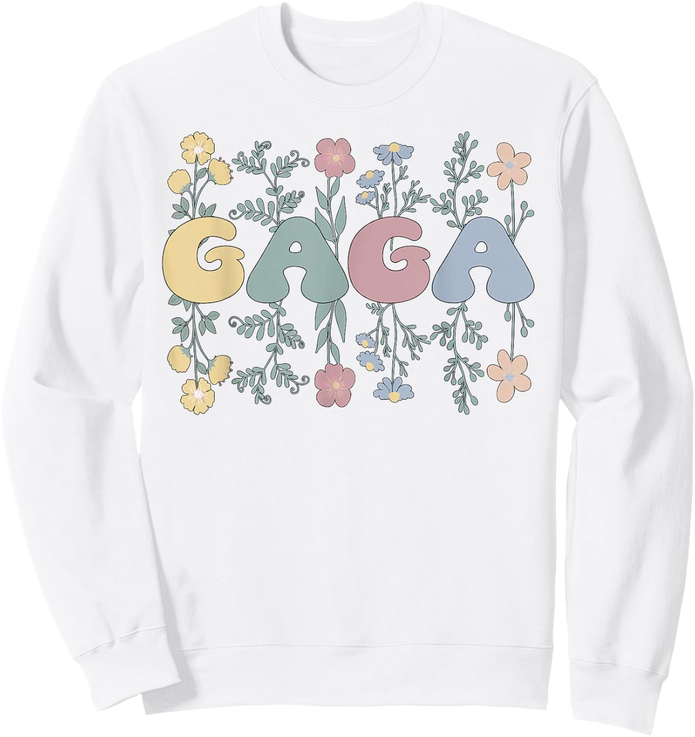 Groovy Gaga Grandmother Flowers Gaga Grandma Sweatshirt - Sweatshirt | White