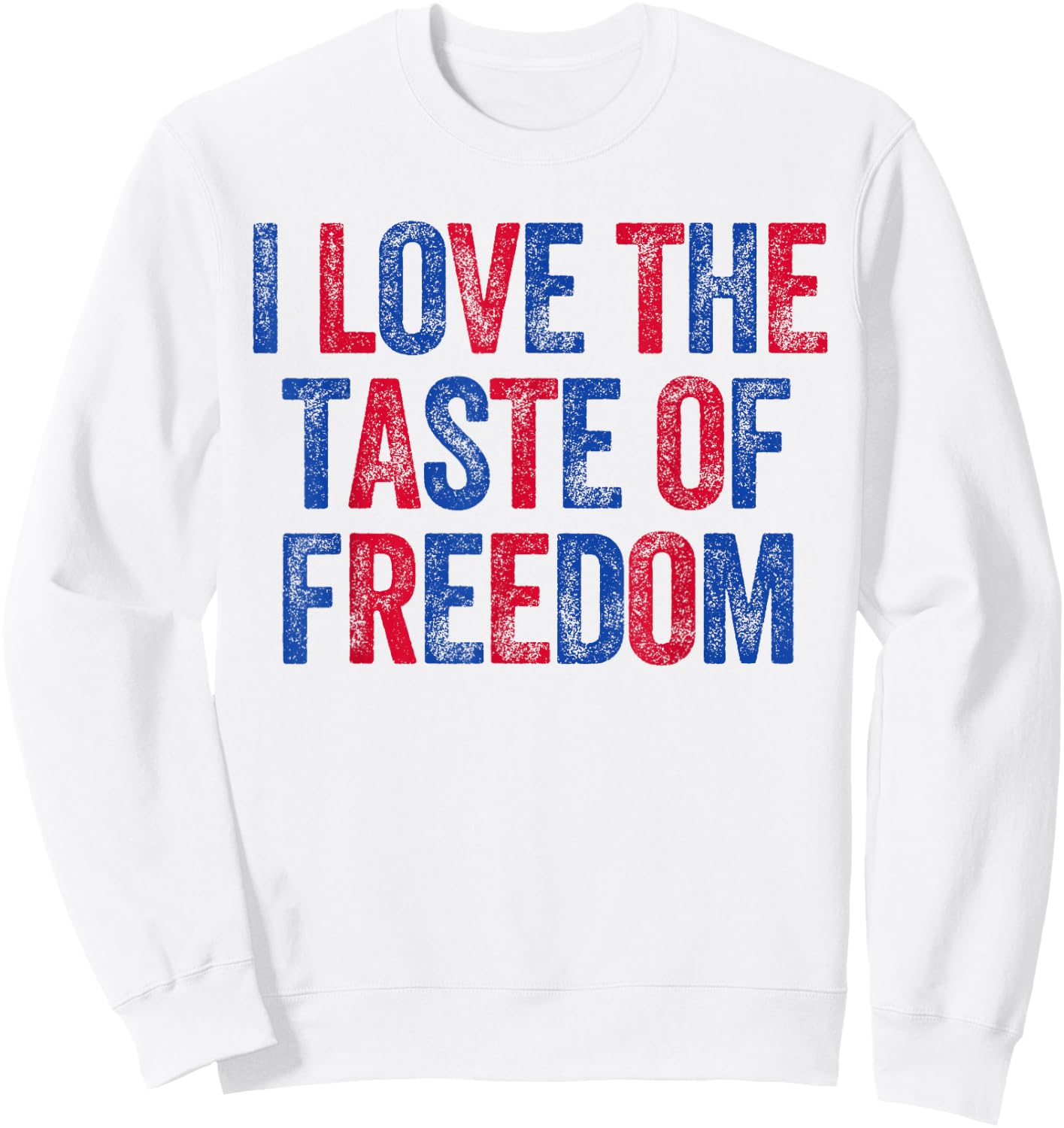 I Love The Taste of Freedom Matching Couples 4th of July Sweatshirt - Sweatshirt | White