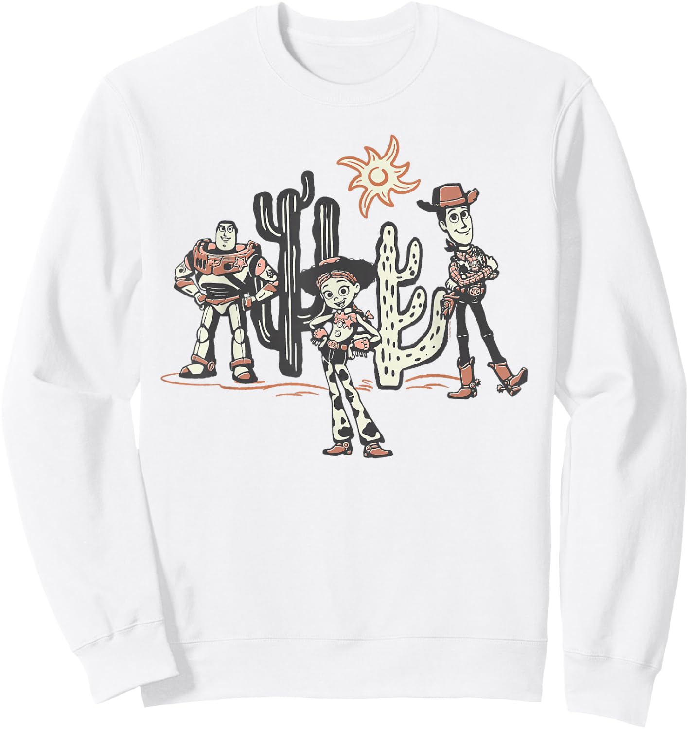 Disney and Pixar's Toy Story 5 Wild West Jessie Woody & Buzz Sweatshirt - Sweatshirt | White