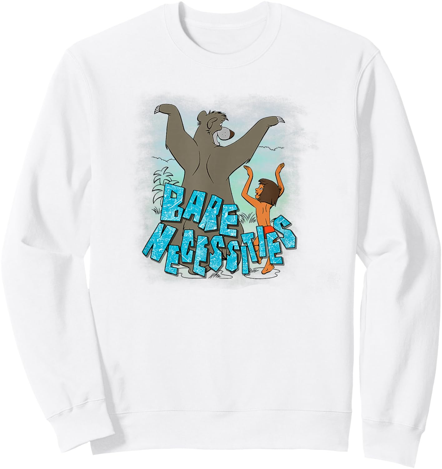 Disney The Jungle Book Mowgli & Baloo Bare Necessities Sweatshirt - Sweatshirt | White