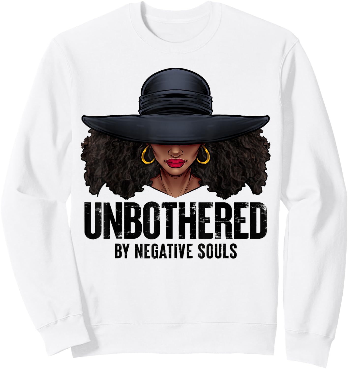 Unbothered Sassy Black Queen African American Ladies Gifts Sweatshirt - Sweatshirt | White