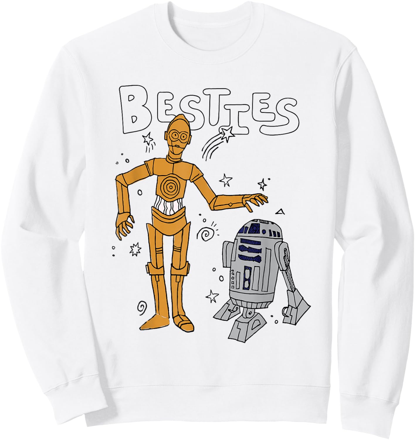 Star Wars R2-D2 and C-3PO Besties Sweatshirt - Sweatshirt | White
