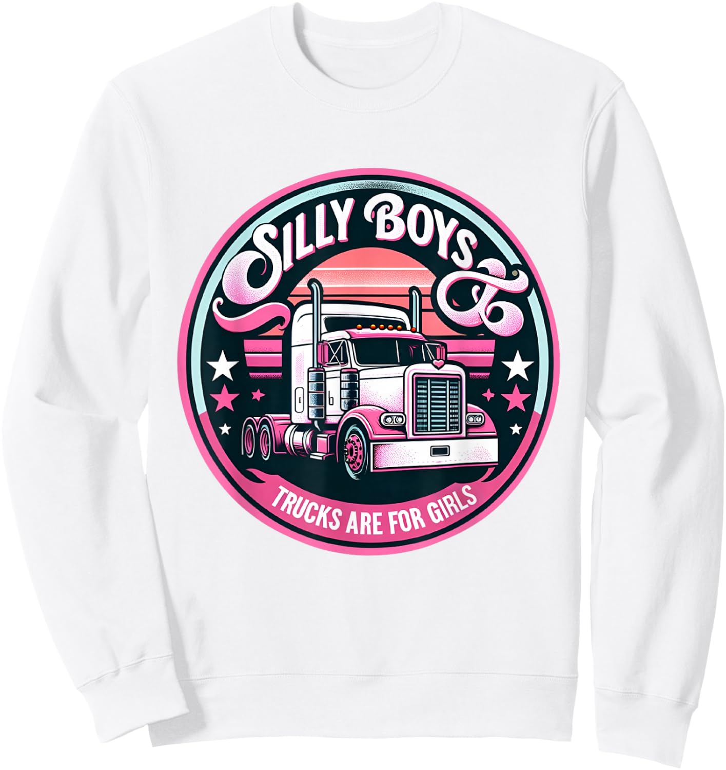 Female truck driver trucks are for girls trucker girl Women Sweatshirt - Sweatshirt | White