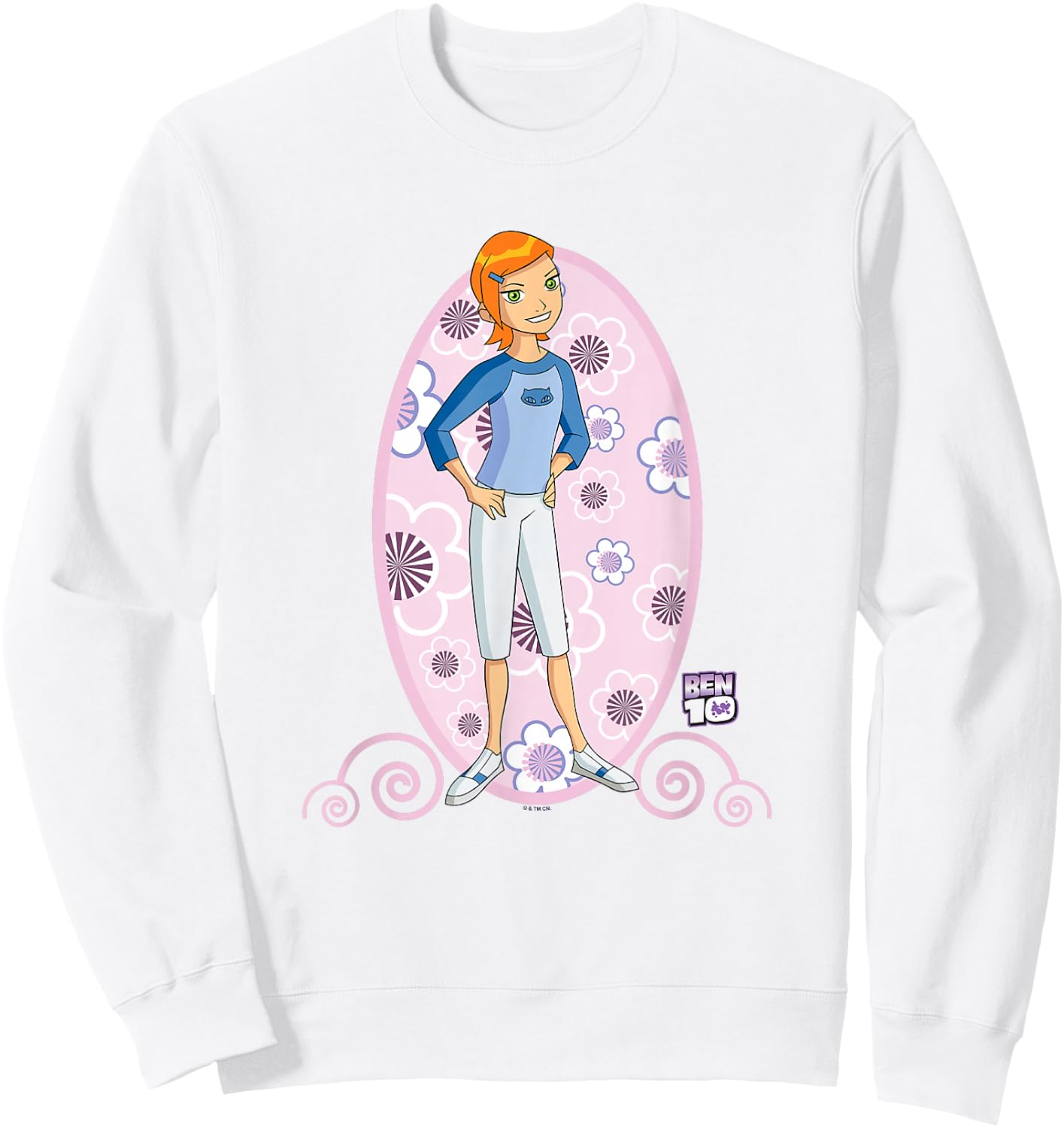 Ben 10: Alien Force Kid Gwen Tennyson Full Body Portrait Sweatshirt - Sweatshirt | White