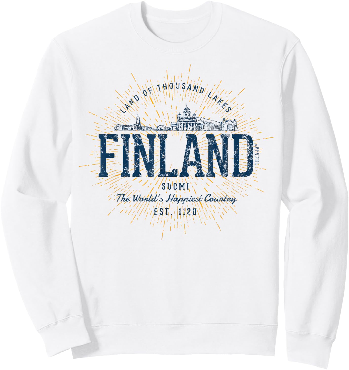 Retro Style Vintage Finland Sweatshirt - Sweatshirt | White