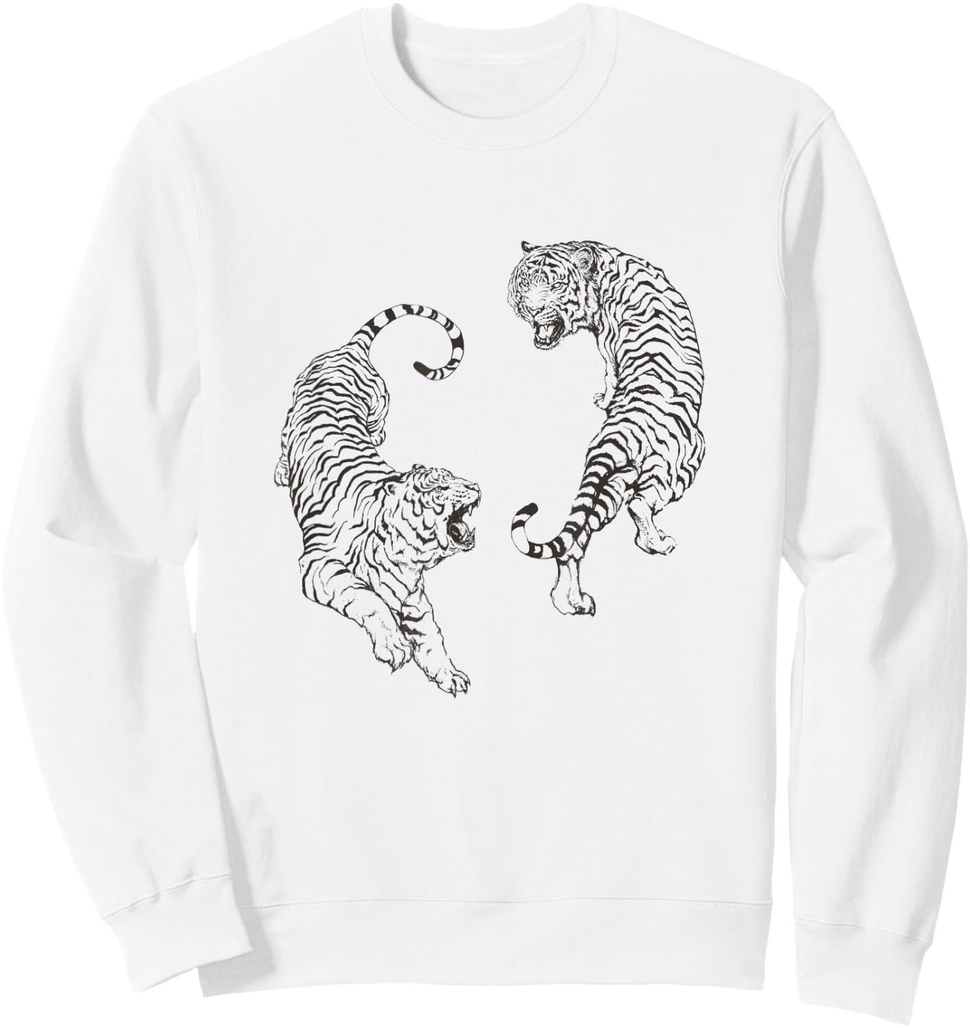 Tiger Yin Yang | Taichi | Orient Culture Sweatshirt - Sweatshirt | White